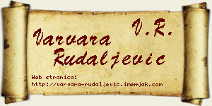 Varvara Rudaljević vizit kartica
